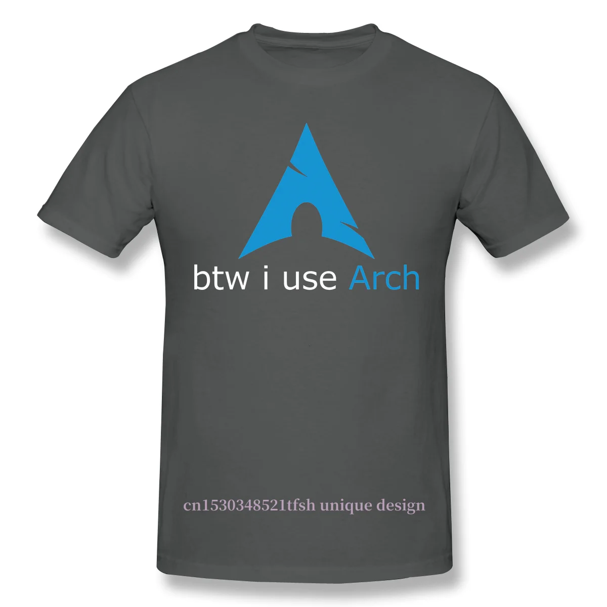 Btw I Use Arch Anime Clothes Design Linux Program Operating System Funny Cotton Men T-Shirt