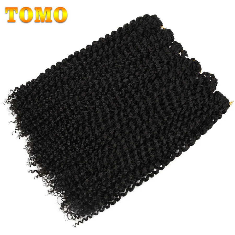 TOMO passione Twist Hair 14 18 22 pollici 22 radici Ombre Water Wave capelli all'uncinetto estensioni dei capelli intrecciate sintetiche bohemien lunghe