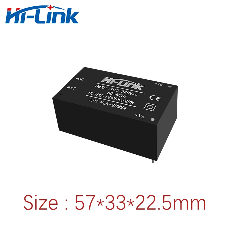 

Free Ship 5pcs/lot Hi Link 85-264V to 20W 24V 830mA HLK-20M24 AC DC converter module