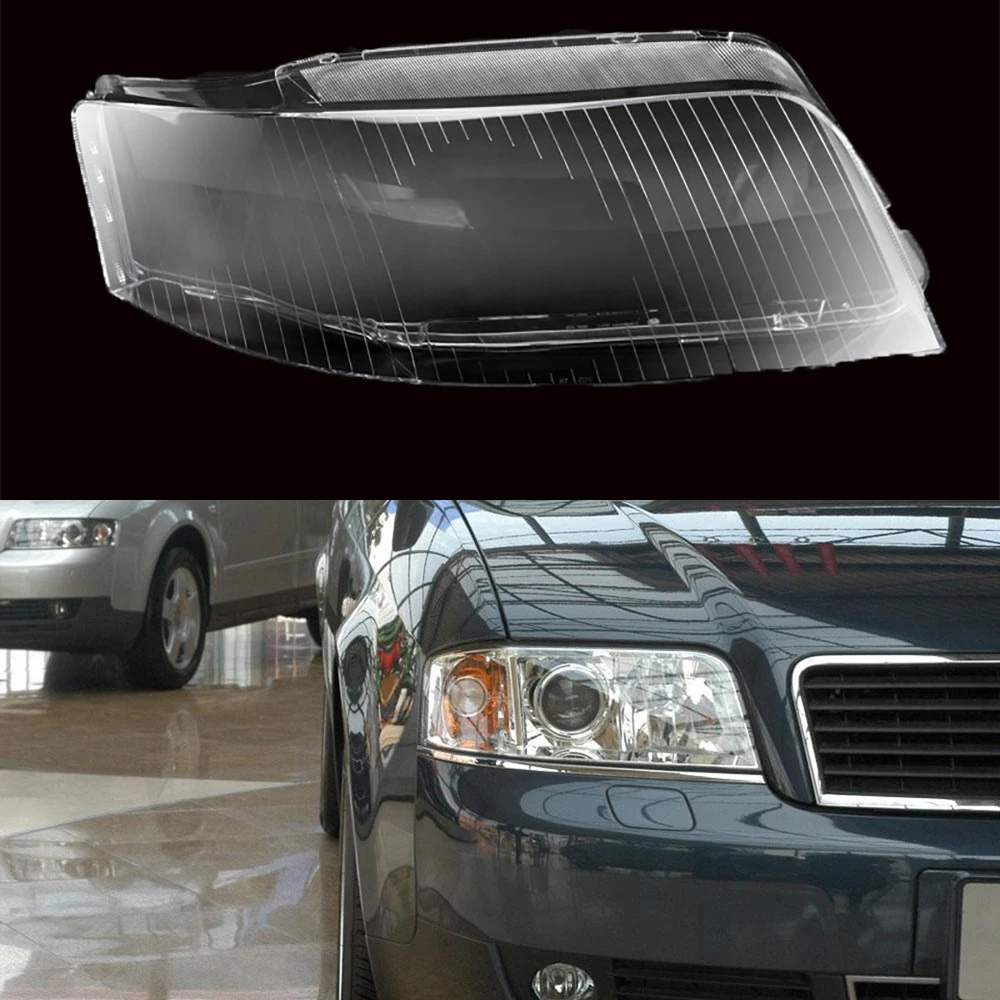 

Car Front Headlight Lens Cover Lampshade Lampcover Head Lamp Light Shell Auto Case Headlamp Caps For Audi A6 C5 2003-2005