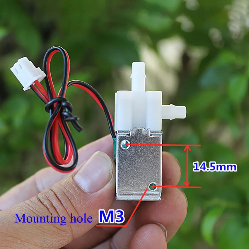 Válvula solenoide en miniatura, normalmente cerrada, cc 12V, Válvula de ventilación eléctrica para riego de jardín