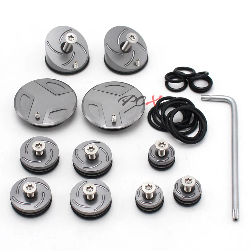 Motorcycle Accessories Frame Hole Cover Caps Plug Decor For BMW R 1200GS R 1200 GS R1200GS LC Adventure 2013-2017 Frame Cap Set