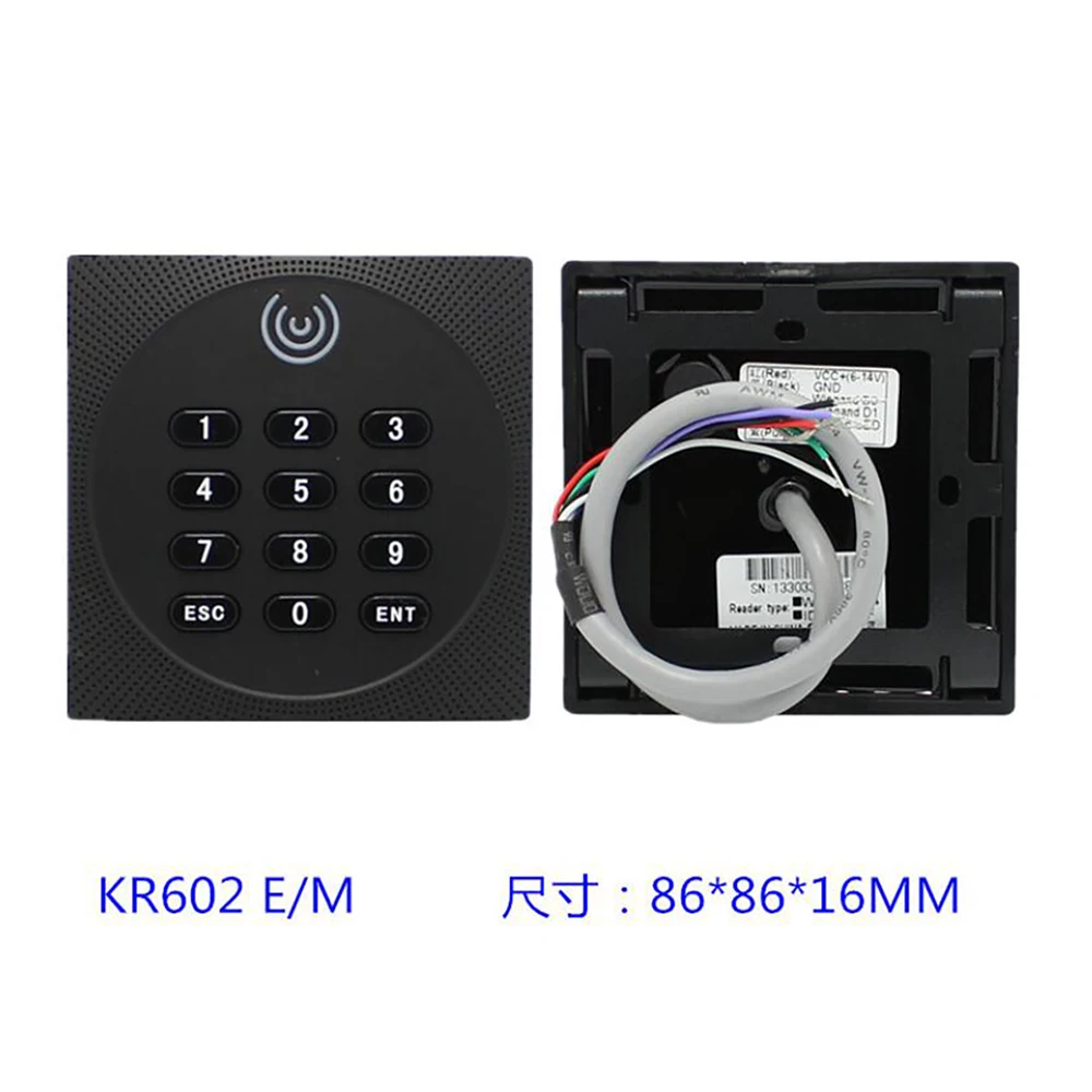 Entry Access Control Keyboard Wiegand 26 34 Card Password Reader Door Access Control System Rfid IC Reader KR602E