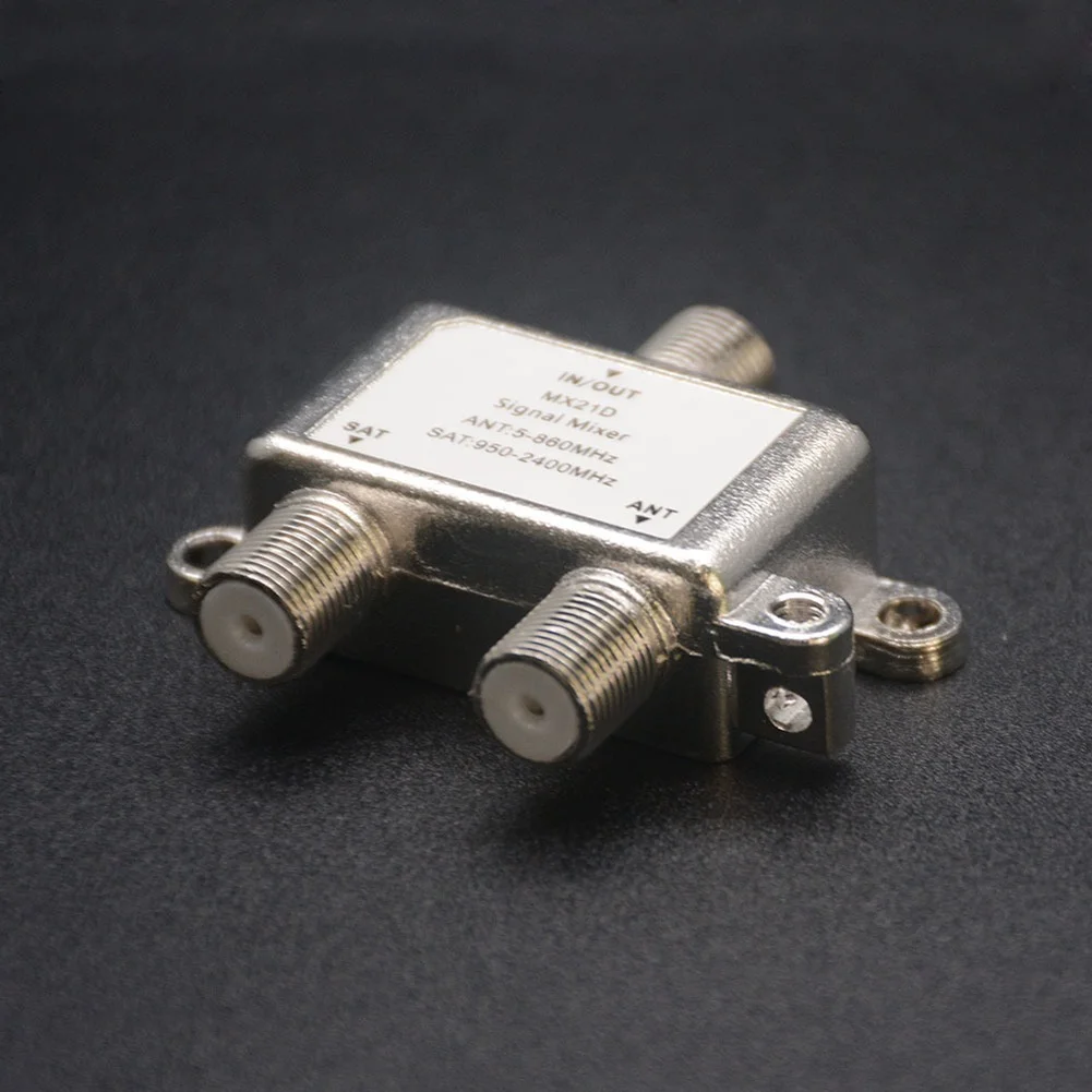 Hot 2 Way Port TV Signal Mixer Satellite Coaxial Combiners Cable Switch for ANT SAT VHF UHF Diplexer Combiner Splitter