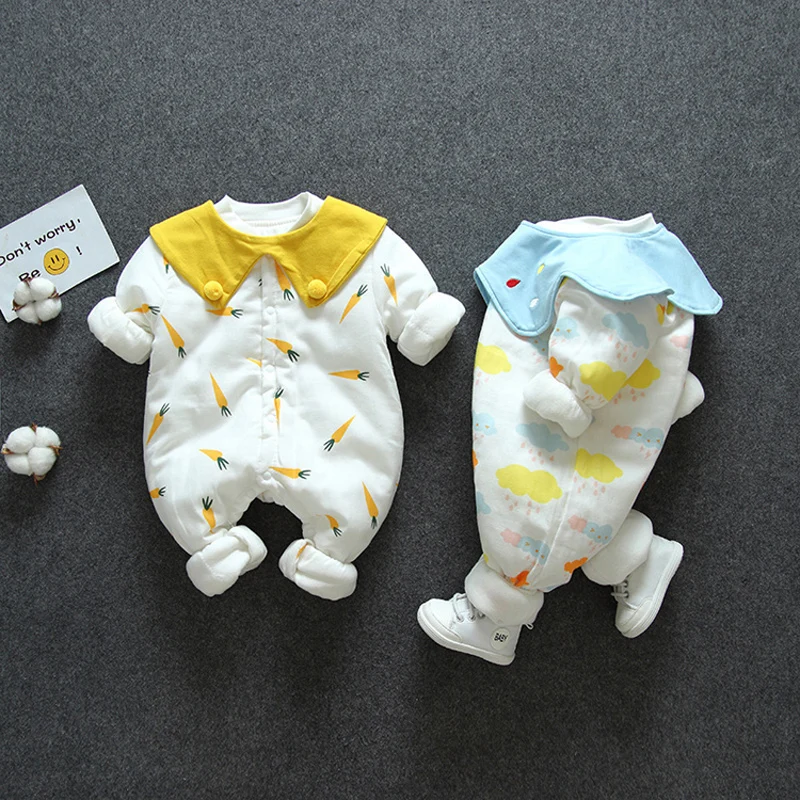 

Fall winter New born Infants Baby Boys Girls Clothes outfits sets Cotton jumpsuit for 1st birthday Baby Cloth rompers outerwear