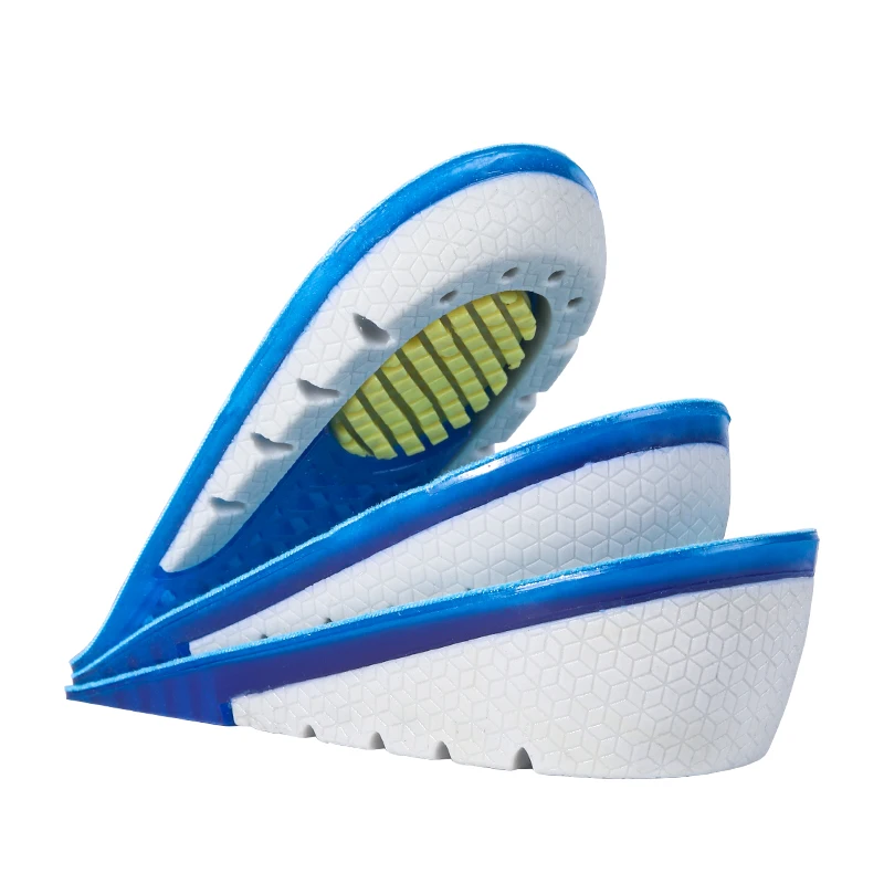 TPE Heightened Insole Height Increase Half Shoes Pad Men Women Silicone Gel Invisible Growing Heel 1-3cm Lift Soles