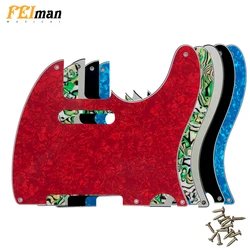 Pleroo Guitar Parts Multi Color Choice 5 Screw Holes Pickguard For US Standard 52 Year Tele Telecaster Guitar Scratch Plate