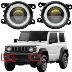 HIGH QUALITY Angel Eye DRL for Suzuki Jimny JB64 JB74 2018 2019 2020-2024 LED Fog Lights Fog Lamp Daytime Running Lights H11 12V