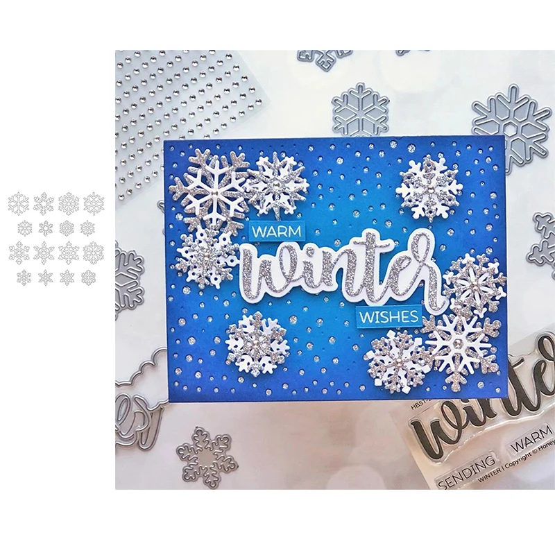 

Metal Cutting Die For Christmas DIY Photo Album Scrapbook 3D Creative Greeting Card Multi Specification Snowflake 2021 NEW