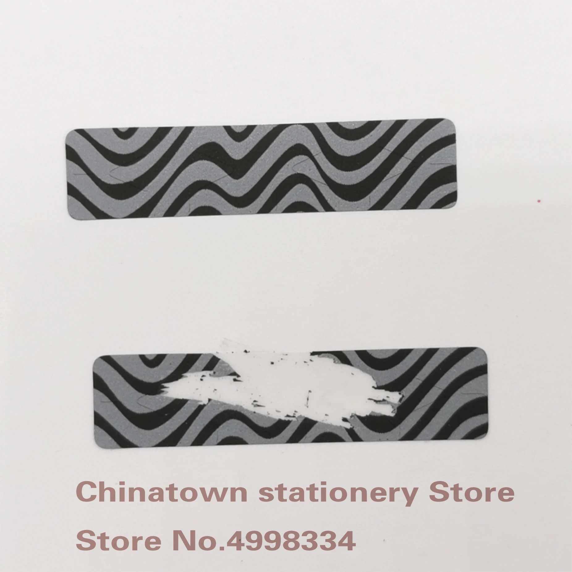 1000 Pcs 7X30 Mm Handleiding Scratch Off Sticker Label Luipaard Print Patroon Tape In Rolls Code Die Film