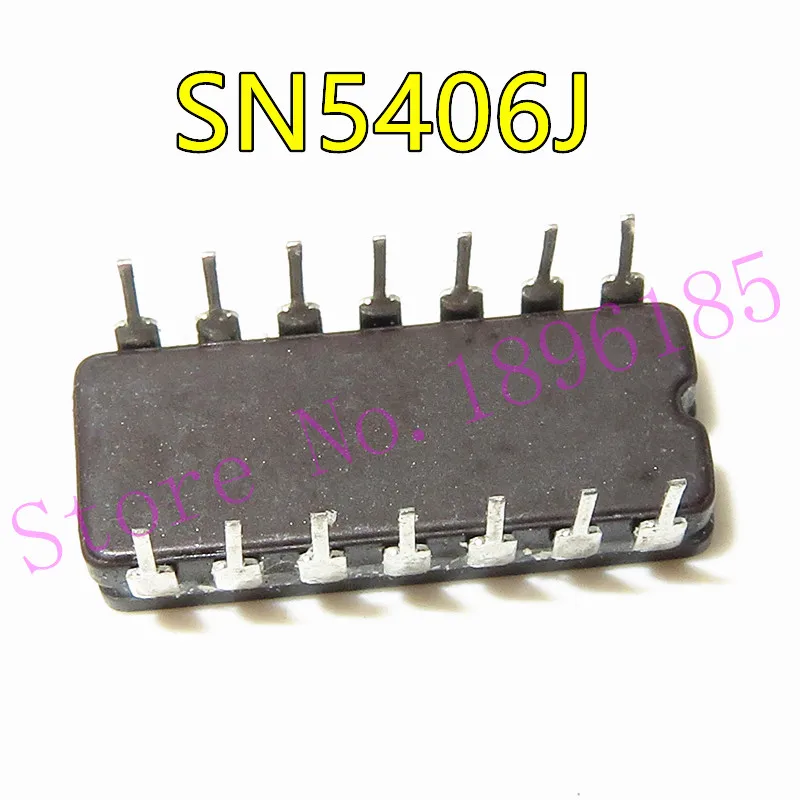 SN5406J TI DIP-14 new HEX INVERTER BUFFERS/DRIVERS WITH OPEN-COLLECTOR HIGH-VOLTAGE OUTPUTS