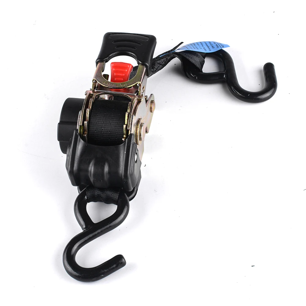 2PCS Single Hook / Double Hook Auto Retractable Universal Easy To Carry Ratchet Tie Down Starp S-Hooks Trailer Towing