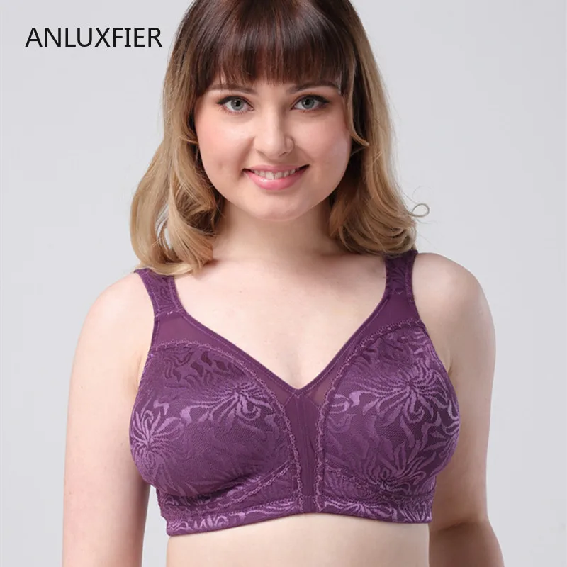H9730 Large Size Bra Steel Ring Free Thin Light Full Cup Bras Underwear High Quality Jacquard Adjusted Shoulder Straps Lingerie