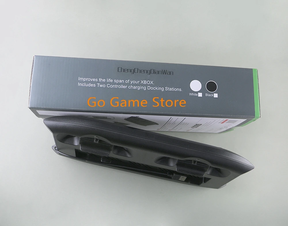 Ventola di raffreddamento con supporto di ricarica verticale per console di gioco Xbox One X da 1 pezzo con supporto per torre di archiviazione a 18 dischi