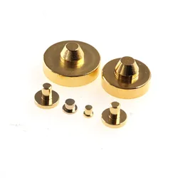 5 Pcs Terminal Contact SMD Target Connector for Spring Loaded Pogo Pin Circular Gold Plated Solid Brass Flange Solder Pad