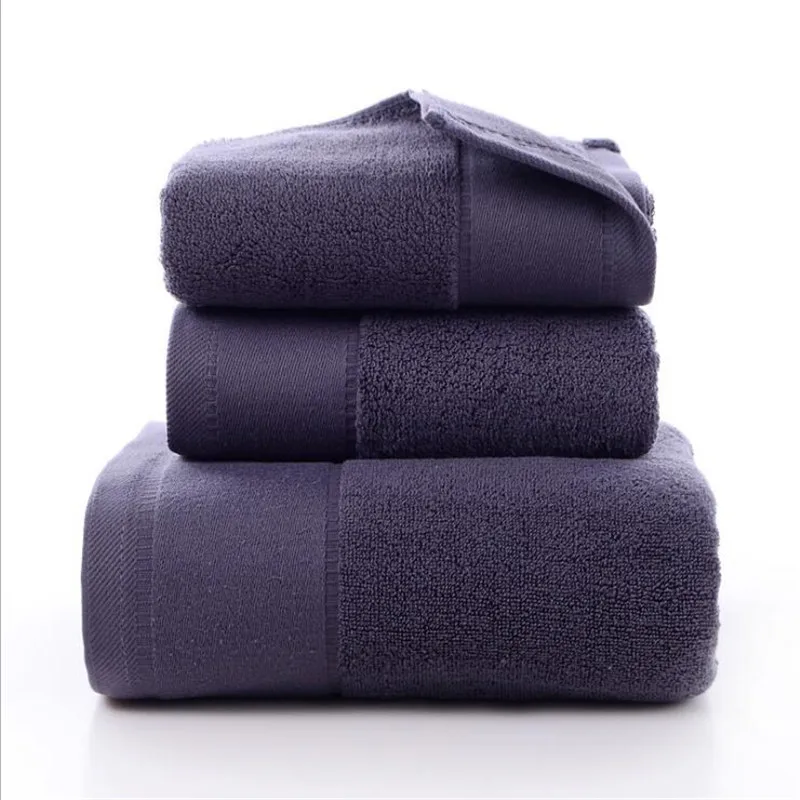 

Ring-Spun Cotton Solid Color Soft Bath Towel Hand Towel Thick Combed Cotton Bathroom Shower Towel For Adults Kids