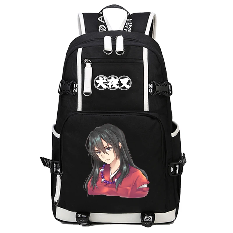 Ransel Anime Jepang Inuyasha Tas Sekolah Kartun Tas Pelajar Bahu Anti Air Tas Buku Siswa Laki-laki Perempuan Paket Tas