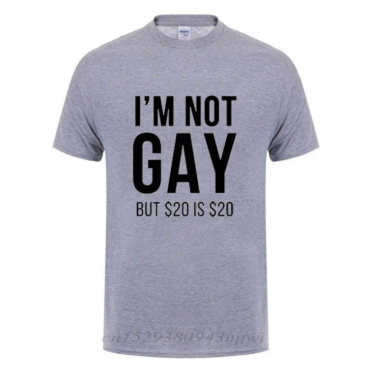 I\'m Not Gay But 20  is 20  Funny T-shirt For Man Bisexual Lesbian LGBT Gay Pride Birthdays Party Gifts Cotton T Shirt