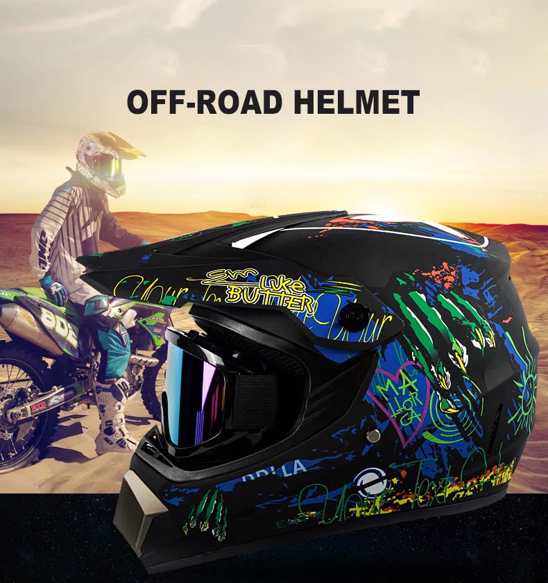 

Super-Cool Motorcycle Off-road Helmet ATV Dirt Bike Helmets Downhill Full Face Protective Racing Helmet