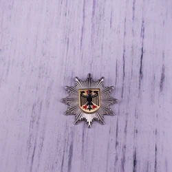 German Eagle Crest Deutschland Germany Flag Panzer Cross Pin Badge