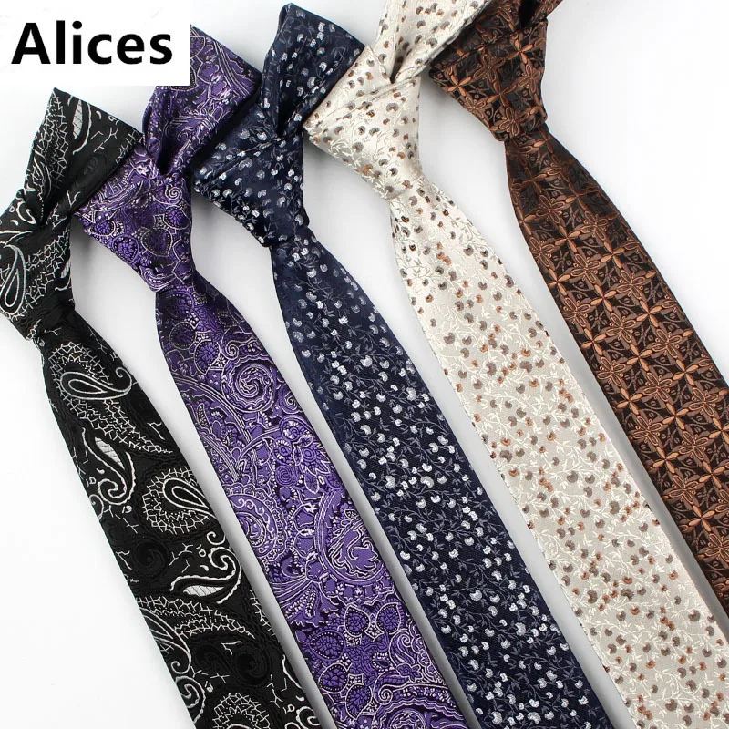 

New Design Luxury Paisley Neckties Classic Polyester 6cm Gravata Vintage Pattern Tie Classic Business Casual Ties