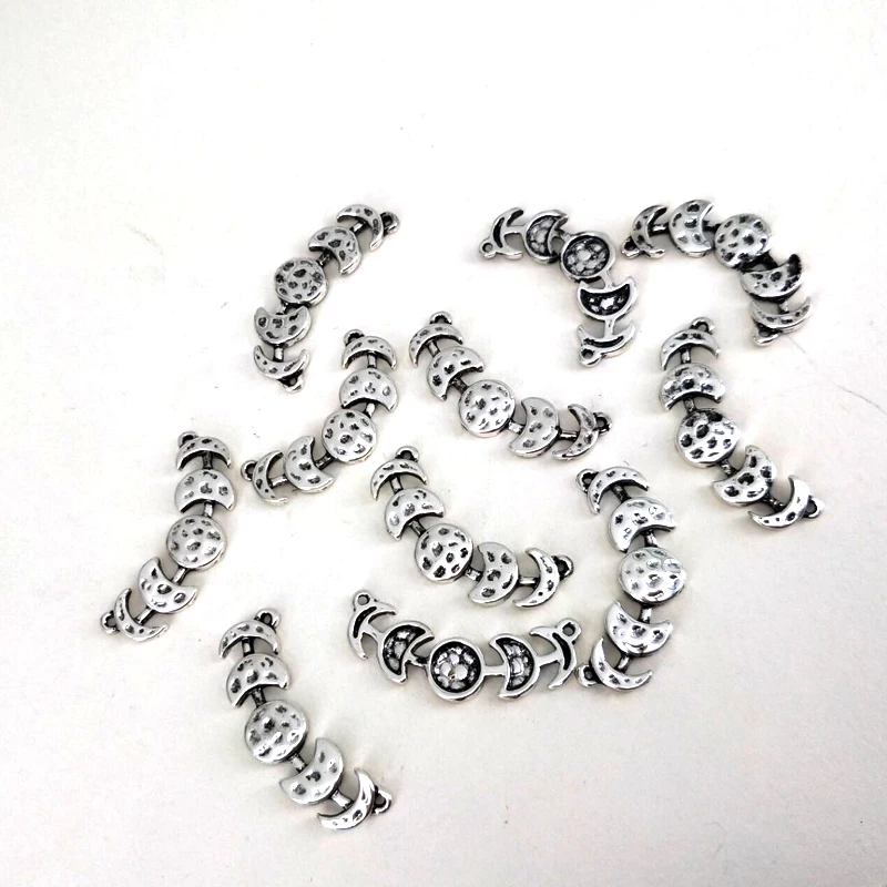 

hzew 50pcs Vintage Moon Change Pendant For Women Eclipse Moon charm Jewelry