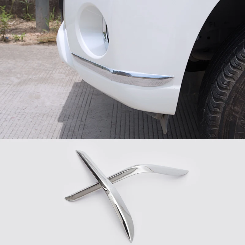 

For Toyota Land Cruiser Prado LC150 FJ150 Accessories 2014-2017 ABS Chrome Front Bumper Guard Trim Cover