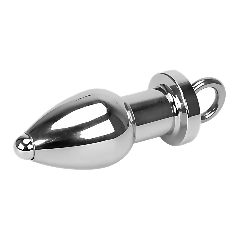 IKOKY Handheld Anal Plug Stainless Steel Anus Stimulator Erotic Sex Toys For Men Women Gay Metal Butt Plugs Adult Products