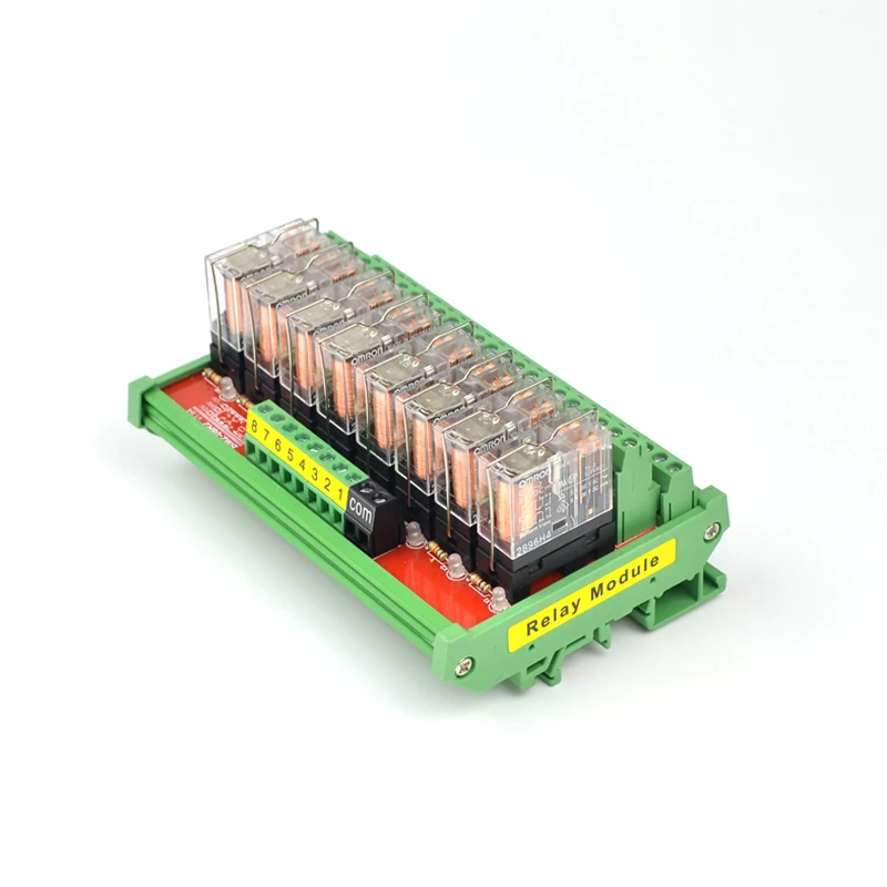 Imagem -03 - Módulo do Relé da Relação da Montagem do Trilho de Canais 2no Mais 2nc Compatível com G2r2 5a Entrada dc 12v 24v Pnp Npn