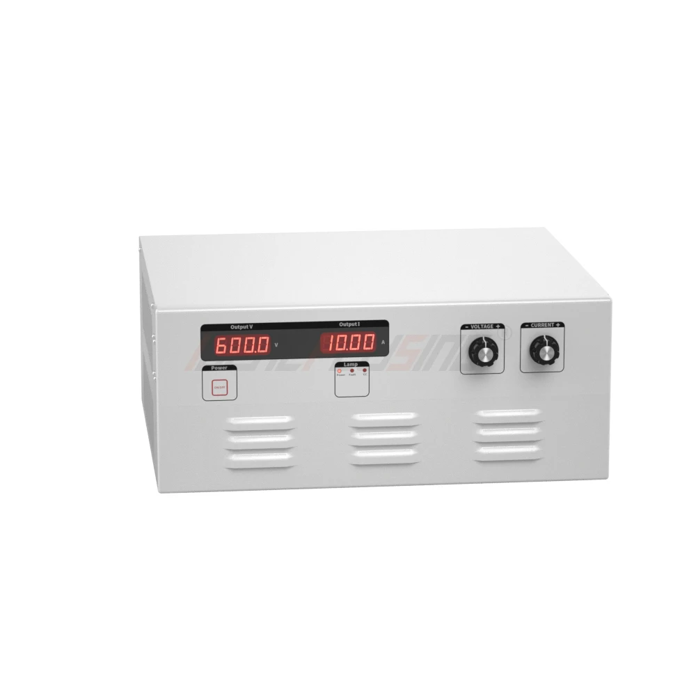 Electronic product single output 6000w adjustable ac dc 600v 10a switching power supply with LED display