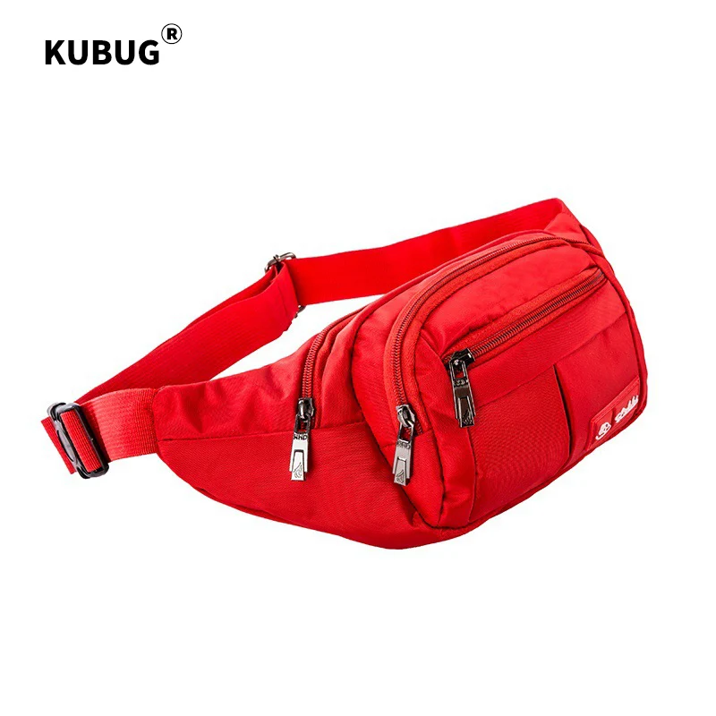 New Sports Waist Bag Multi-Layer Nylon Crossbody Leisure Running Bag Men\'s Body Hugging Business Money Bag Chest Pack Bags