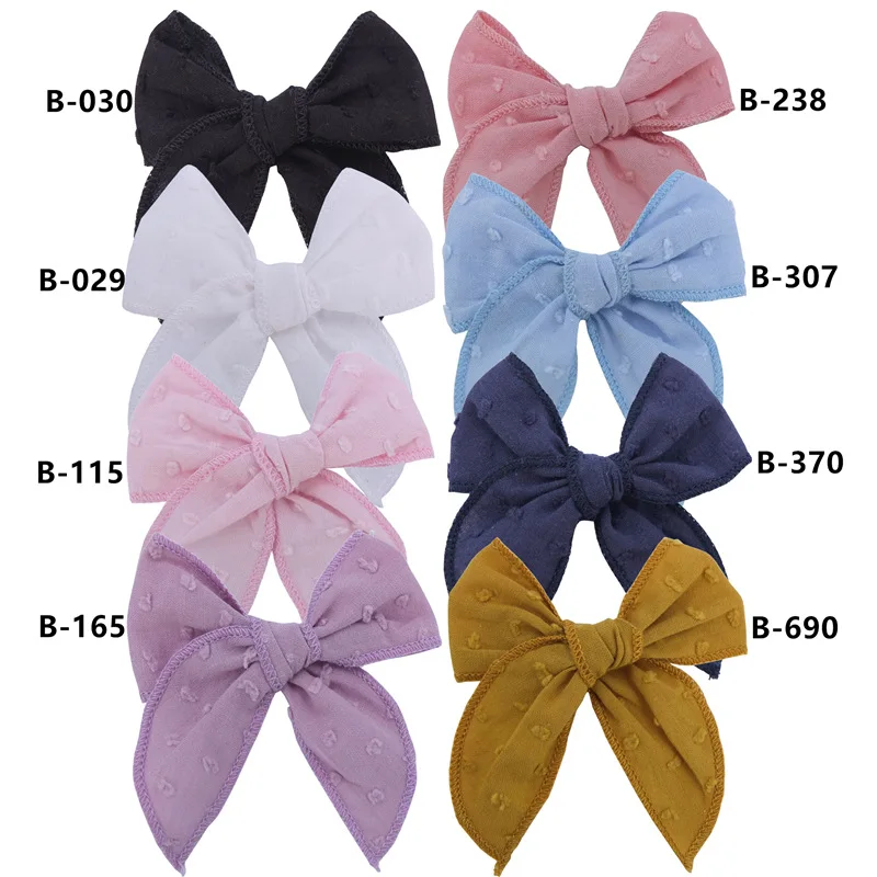 

240pc/lot New 3inch Curled Edge Hair Bow Fable Bow Hair clips Baby Plaid Bows hairpins barrettes Kid Girls Nylon Headband Bulk