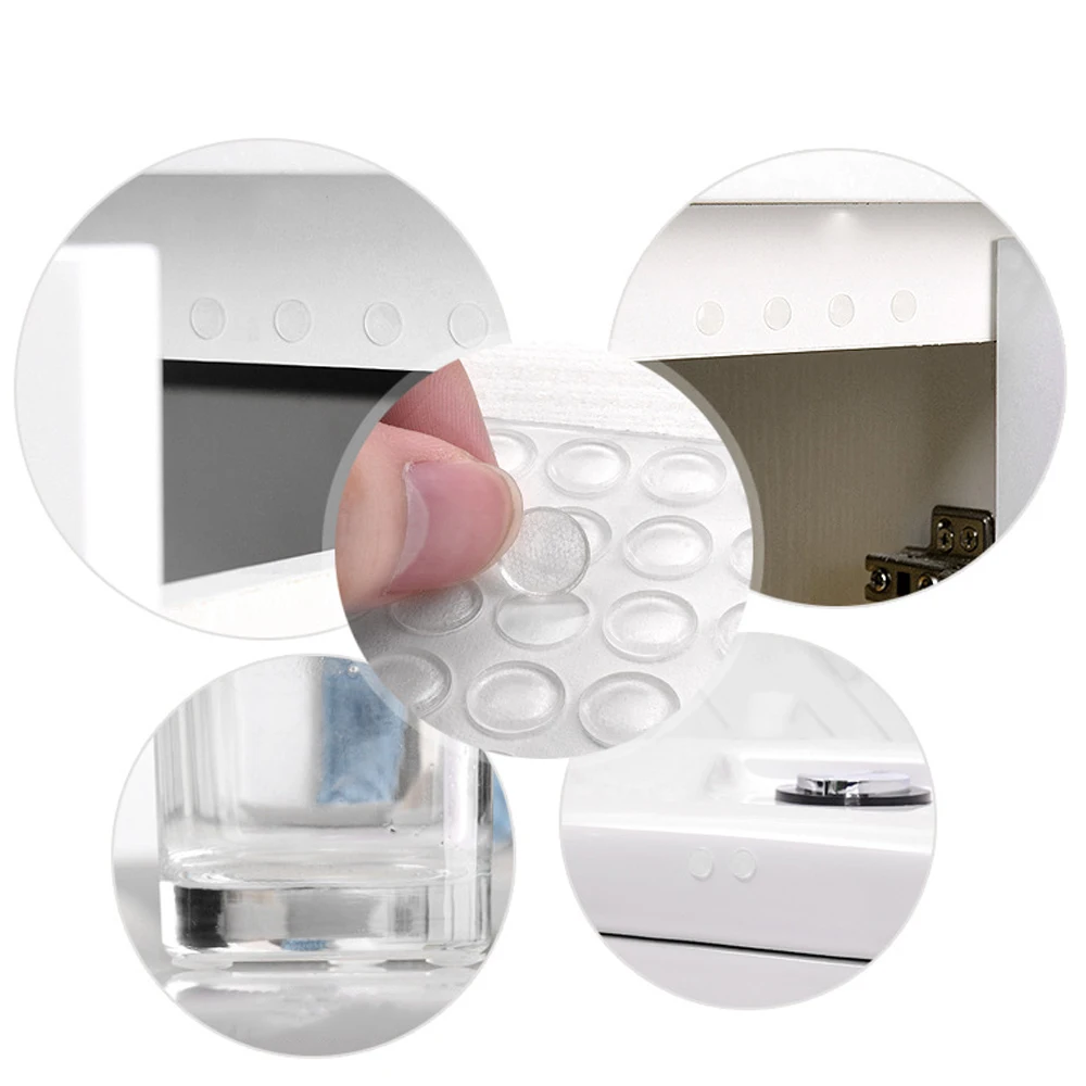 Soft Close Drawer Cabinet Cupboard Door Bumpers Stop Door Buffer Pad Sound Dampening Adhesive Transparent Rubber Pads