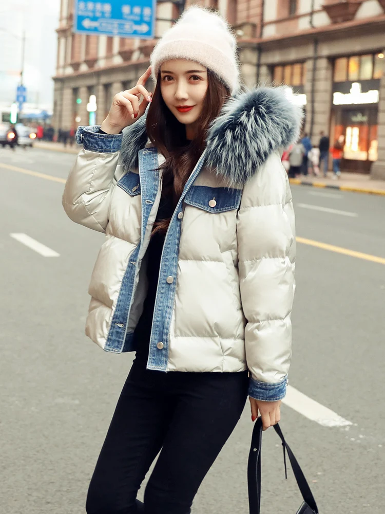 

Winter Coat Female Streetwear Real Raccoon Fur Hooded Duck Down Jacket Women Clothes 2020 Korean Thick Wam Down Parka Hiver 1101