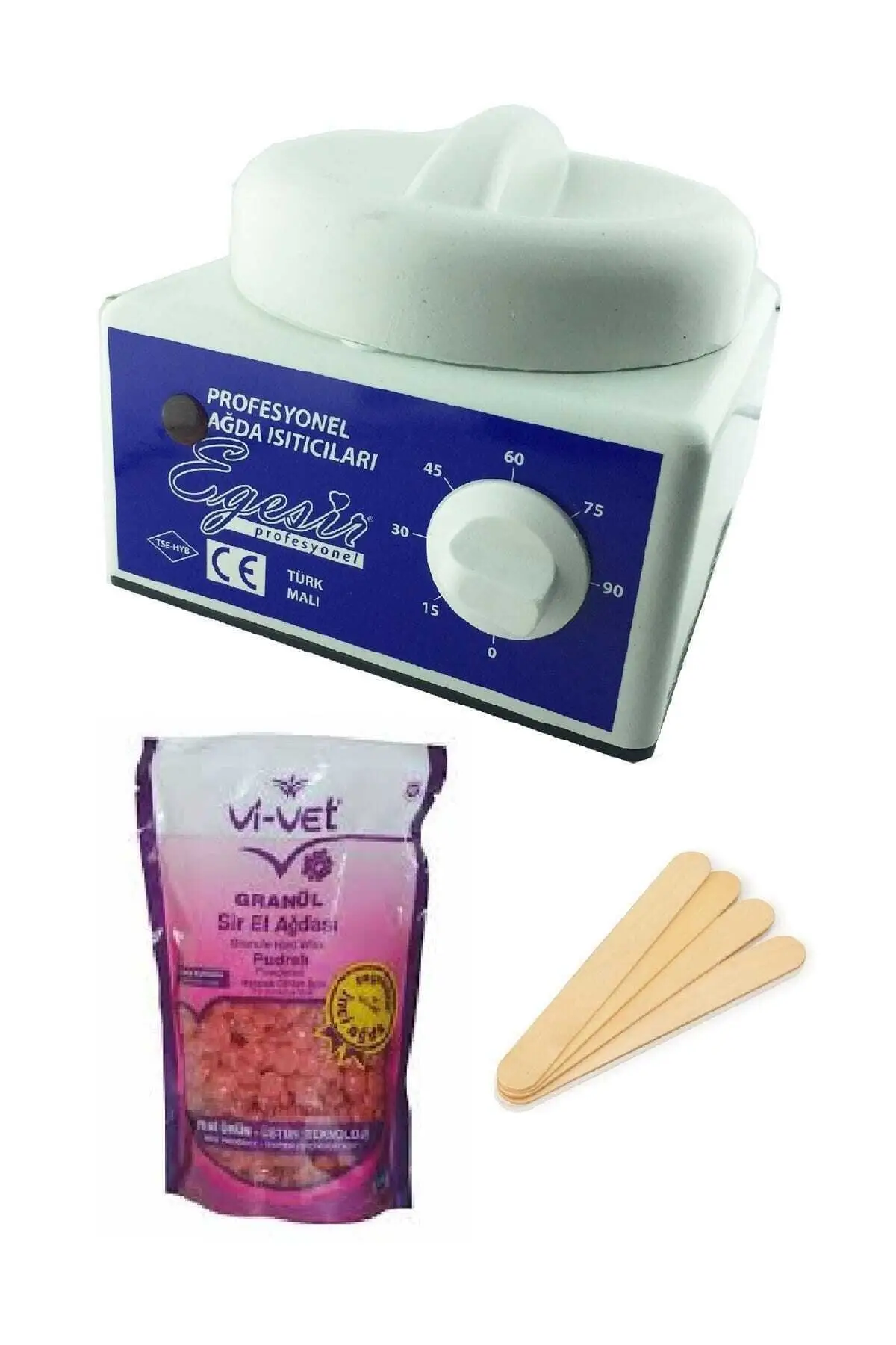 Depilation Machine + powdered Strippable Beads + Waxing Spatula Set jılet shaving body care temızlık epılasyon