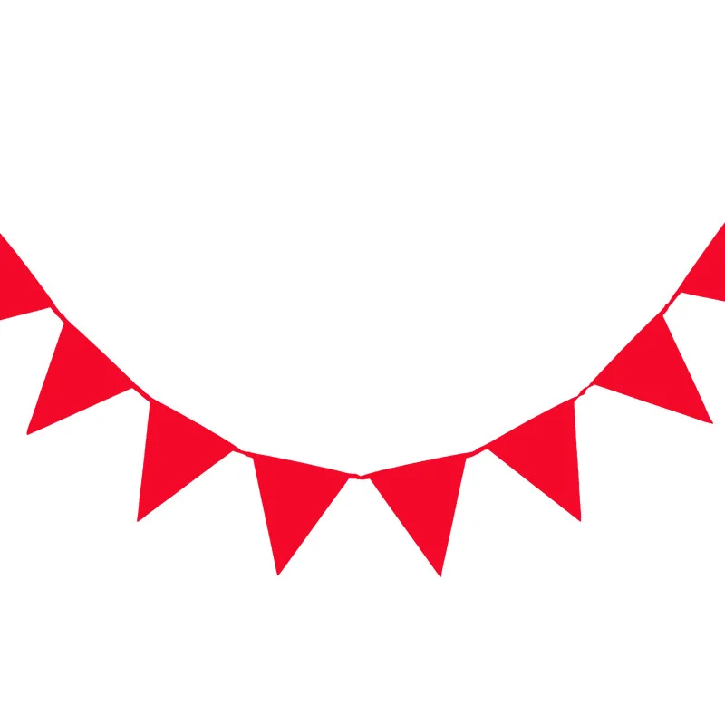 24 Voeten 20 Vlaggen Hoge Kwaliteit Volledige Witte Garland Wimpel Bunting Bruiloft Decoratie Stof Banners Bruiloft Bruids Decoratio