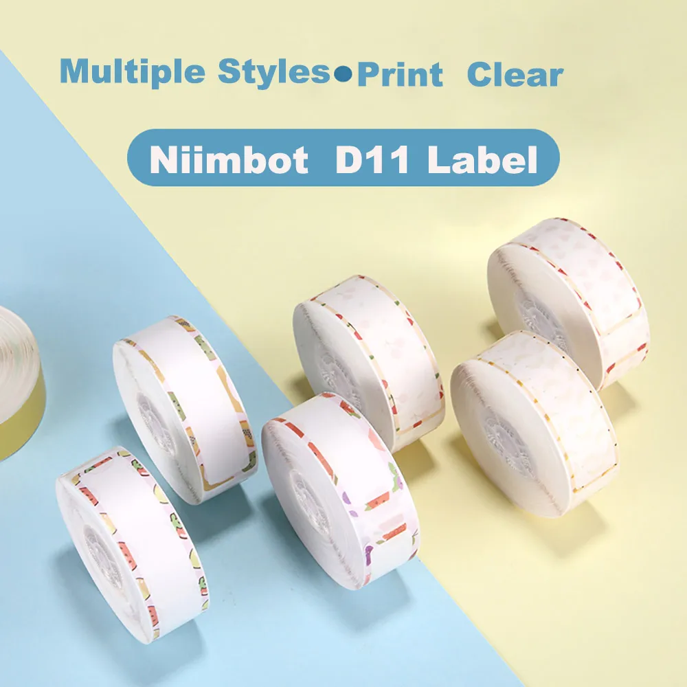 3~10Roll 12mm*40mm Niimbot D11 D110 Thermal Label Paper Waterproof Self Adhesive Production Date Price Paper D11 Label Sticker