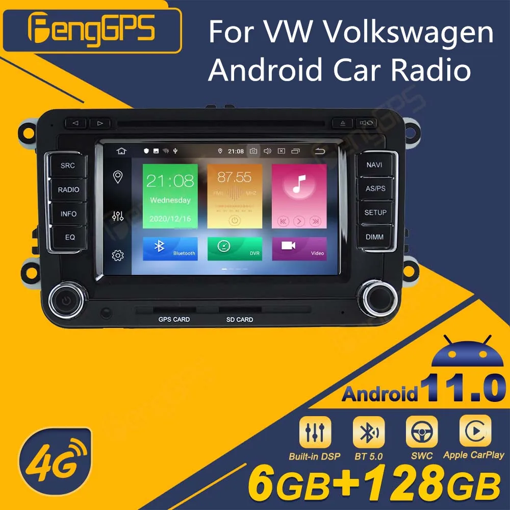 For VW Volkswagen Android Car Radio 2Din Stereo Receiver Autoradio Multimedia Player GPS Navi Head Unit Screen