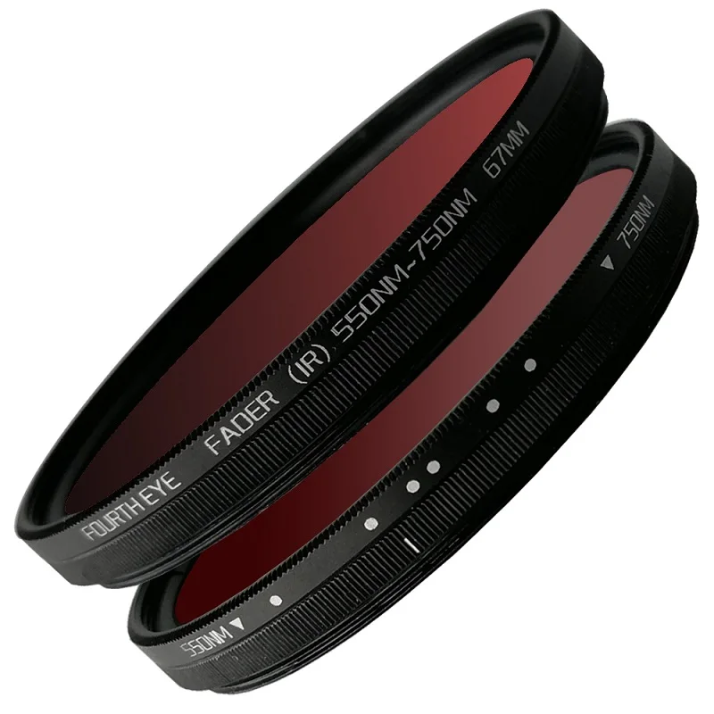 Regulowany filtr podczerwieni IR Lens Pass Infra-Red 550nm do 750nm 49 52 58 67 77mm do lustrzanek cyfrowych Nikon Canon Sony