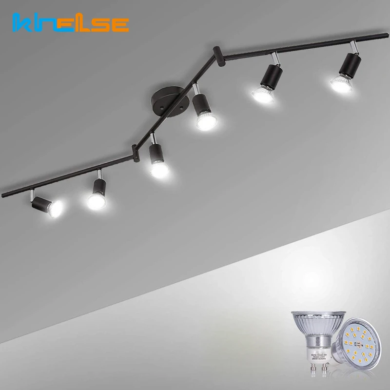 

4/6 Head LED Ceiling Light Rotatable 360 Degrees Rotatable Angle Adjustable GU10 Spotlight Living Room Spot Lighting Chandeliers