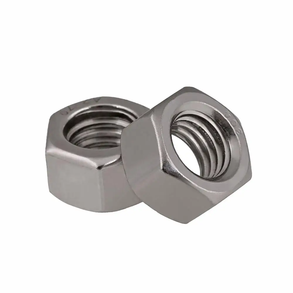 UNC Thread Hex Nuts 304 Stainless Steel US Standard American Hexagon Hex Nut 4# 6# 8# 10# 12# 1/2 1/4 3/4 3/8 5/16 5/8 7/16