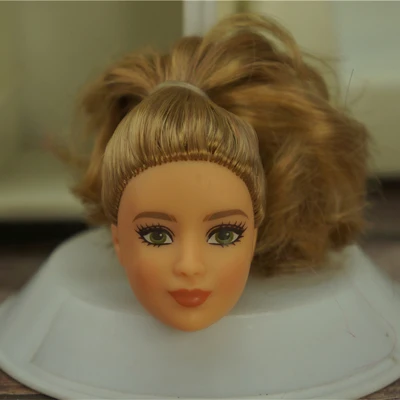 002 1/6 27cm doll head gift for girl collection toy with hair baby head make-up nuannuanmengwu dongcheng qibaoleyuan