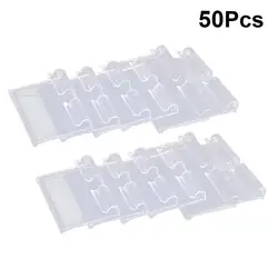 50PCS PVC Price Tags Premium PVC Price Tag For Supermarket Mall Shop Store Price Tag Of PVC Supermarket Shelf Good (Transparent)