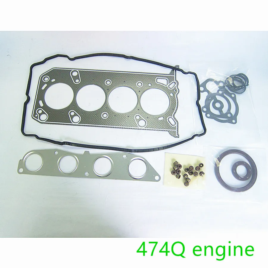 Car accessories 474Q-10-271M1 engine cylinder head gasket set for Haima 2 m3 s5 engine : 474Q