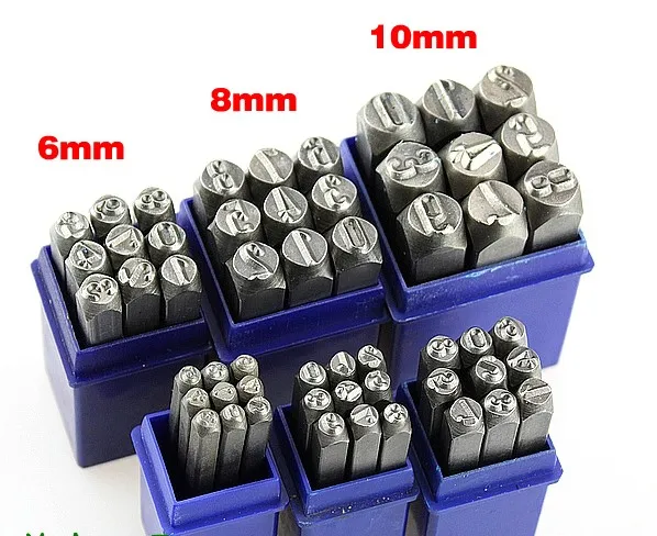 

Diy FREE SHIPPINJG handmade alloy steel metal number punch stamping set cipher number stamping punch