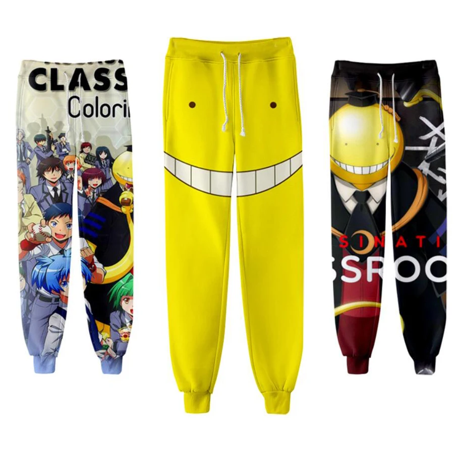 Anime zabójstwo klasie spodnie dresowe 3D spodnie joggery mężczyźni/kobiety spodnie typu Casual hiphopowe spodnie dresowe Pantalon Homme Cosplay