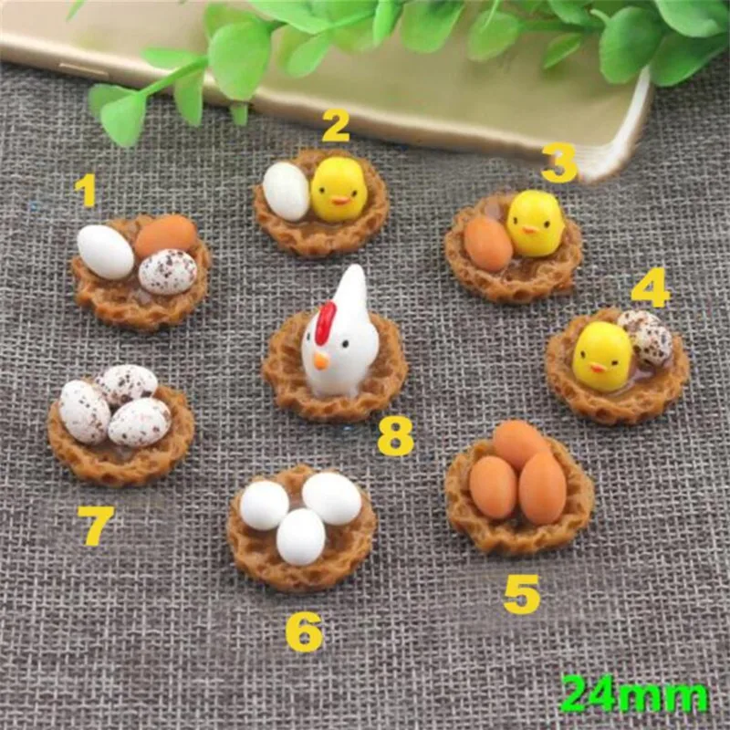 Easter Decoration 2023 8 Styles Resin Mini Swan Horse Duck Dolphin Figurines Microlandschaft Setting Miniature Chicken Party DIY