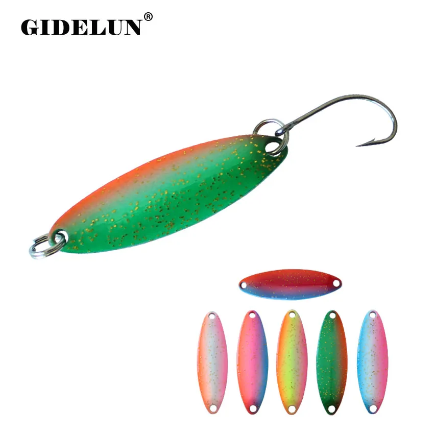 New Fishing Lures 39mm 4.5g 6pcs/lot Spoon Lure Fishing Trout Lure Artificial Bait Swimbait Wobbler Lure