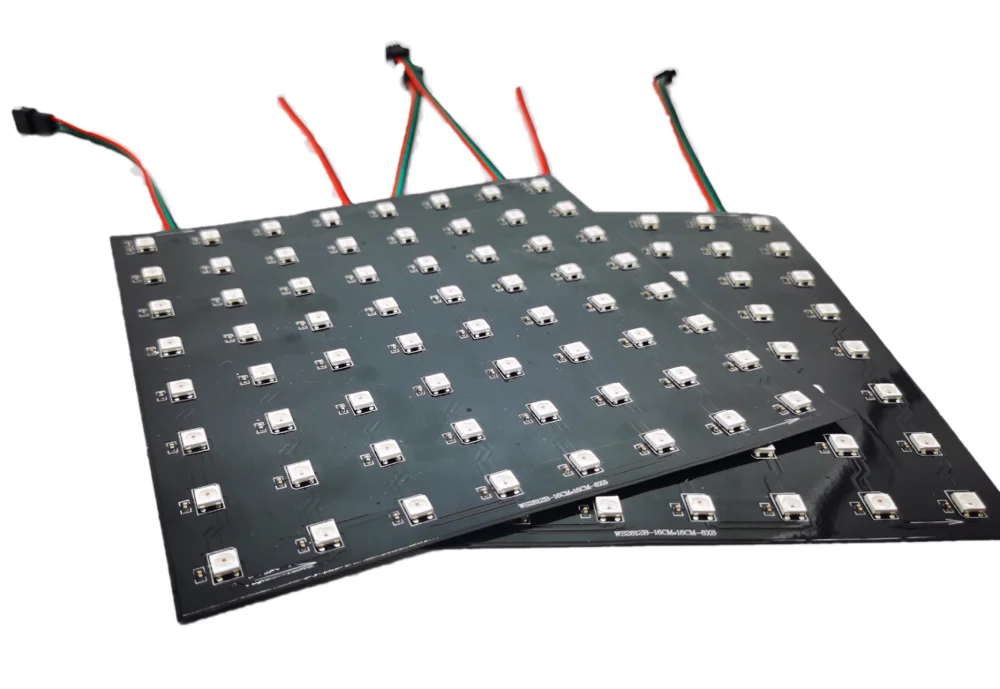 WS2812B/SK6812 LED Digital Flexible Individually Addressable Panel Light WS2812 8*8  Pxiels Module Matrix Screen DC5V