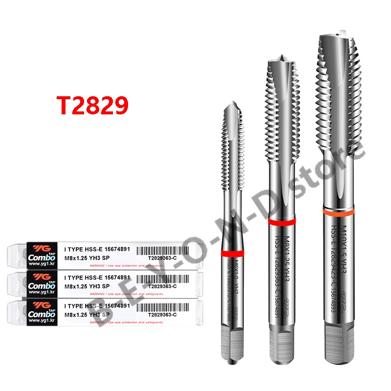 Original Tapping South Korea YG Combo Multi-functional Spiral Apex Taps T2829 T2809 T1022 T1121 T1023 M3 M4 M5 M6 M8 M2.5x0.45